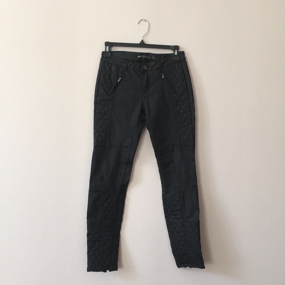 Zara Faux Leather Pants w/ Ankle Zippers